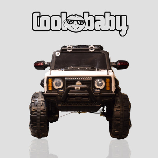 Coolbaby 2388 toy jeep in vibrant red with black wheels, designed for kids' outdoor adventures.
