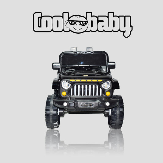 Black CoolBaby Toys Beast Jeep toy car with rugged design and large wheels, suitable for children’s outdoor play.