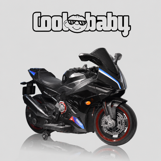 Coolbaby 1199 Sports Bike toy by coolbaby.co.in, featuring a colorful plastic bike with realistic design for kids' play.