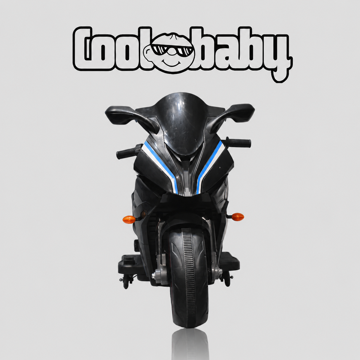 Coolbaby 1199 Sports Bike toy, colorful plastic ride-on bike for kids, featuring sleek design and sturdy construction.