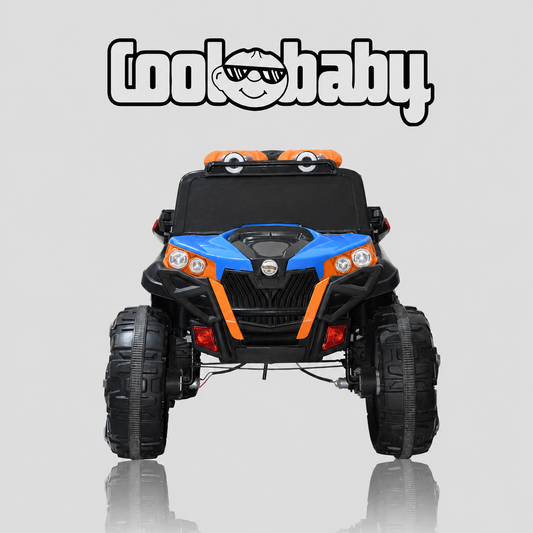 Coolbaby 2188 Jeep toy by coolbaby.co.in, red plastic toy jeep with black wheels and detailed interior for kids' outdoor play.