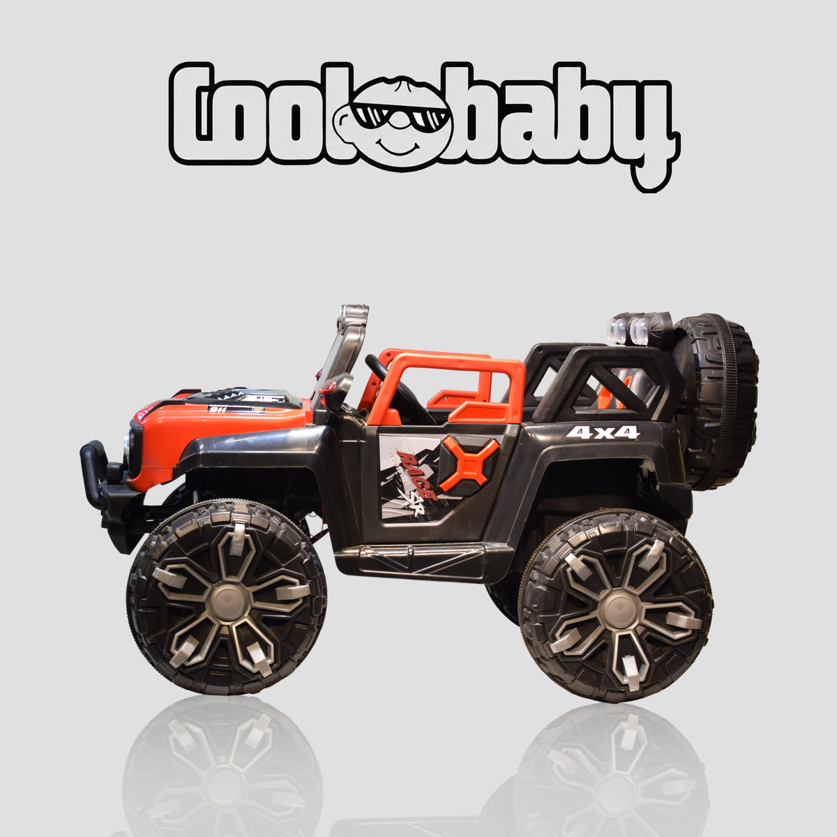 Coolbaby 2288 Kids Electric Ride-On 4x4 SUV Car – Red & Black