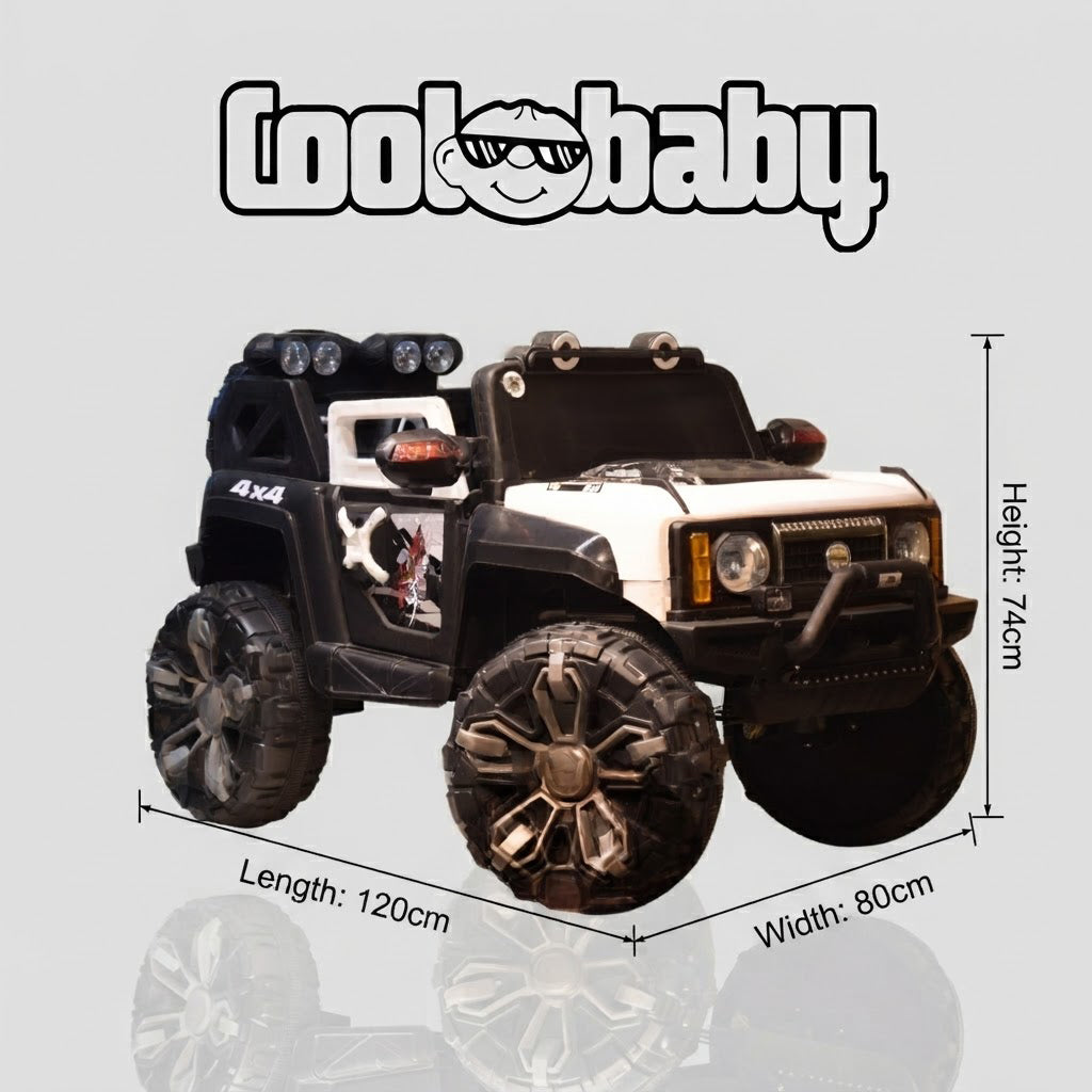 Coolbaby 2388 toy jeep in vibrant red with realistic design, suitable for children’s outdoor play.
