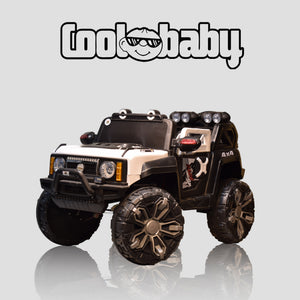 Coolbaby 2388 toy jeep showing a small red and black ride-on vehicle with realistic design and sturdy wheels.