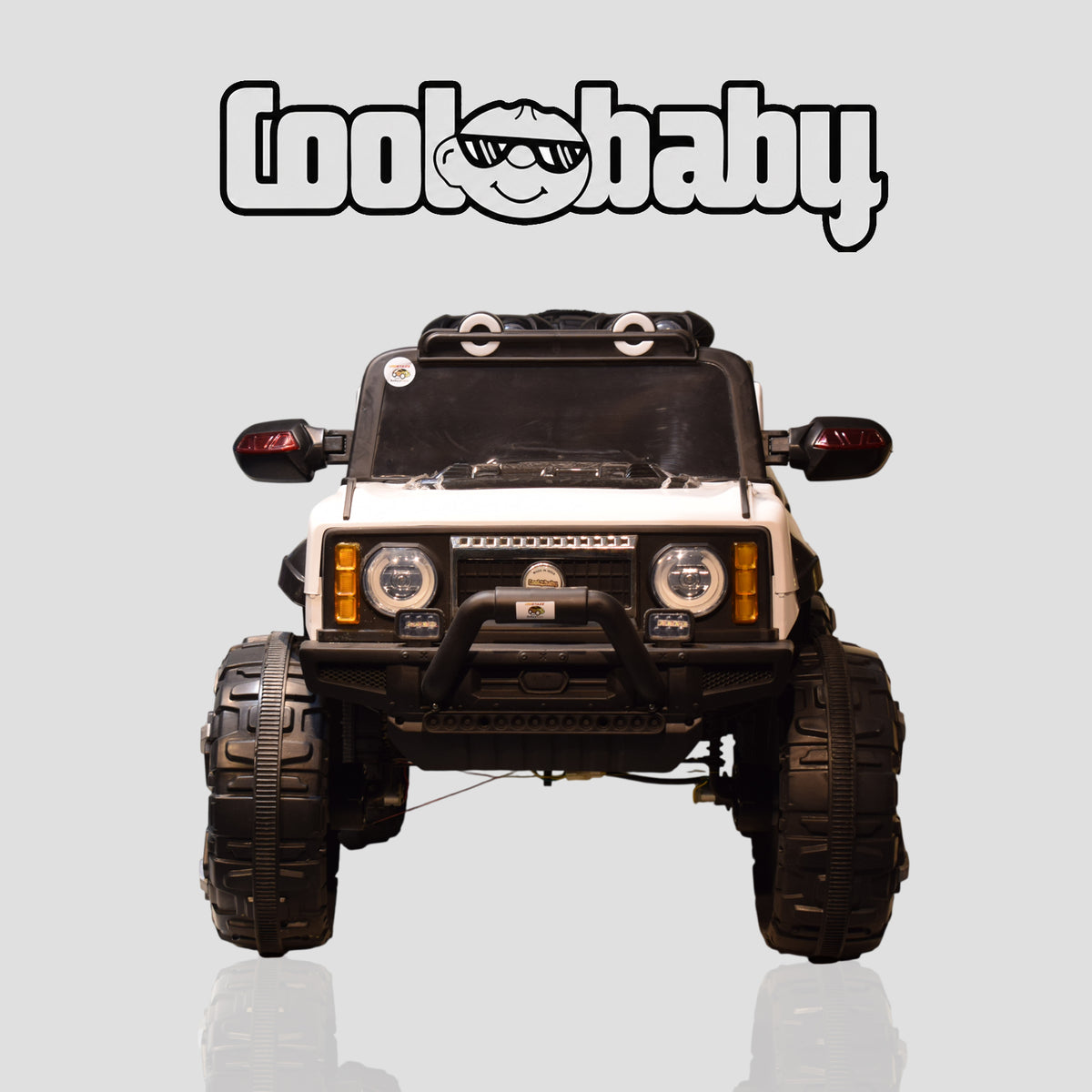 Coolbaby 2388 toy jeep in vibrant red with black wheels, designed for kids' outdoor adventures.