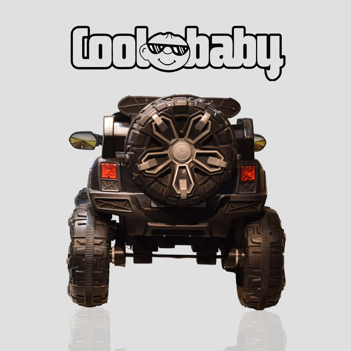 Coolbaby 2388 toy jeep in bright red, featuring realistic details and sturdy wheels, perfect for kids' outdoor play.