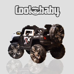 Coolbaby 2388 toy jeep in red with black wheels, detailed plastic construction, suitable for children, from coolbaby.co.in