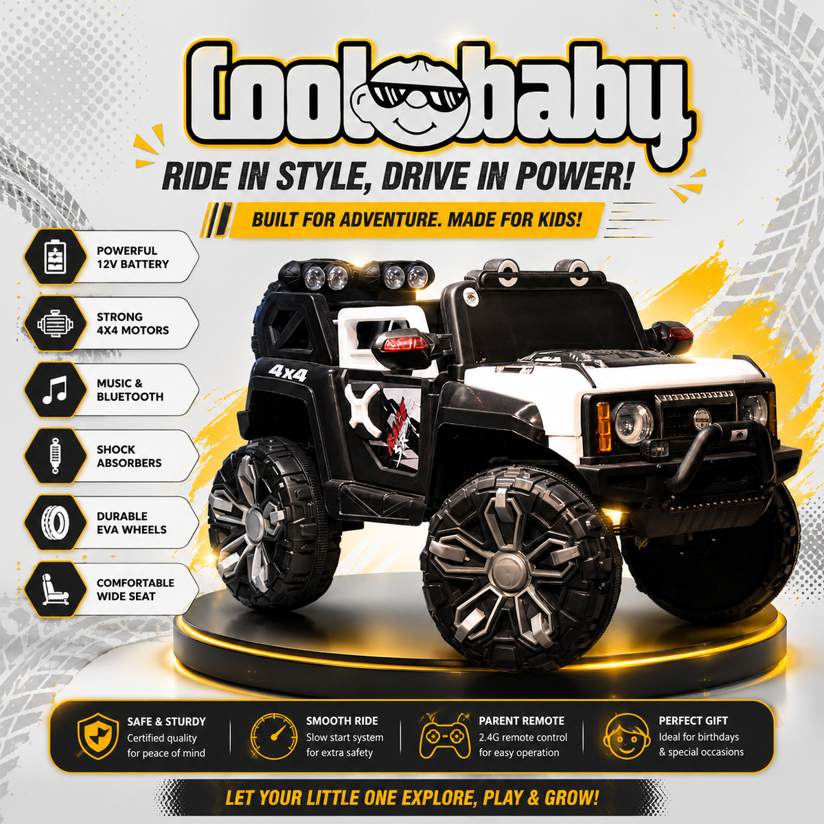 Coolbaby 2388 toy Jeep, bright red miniature off-road vehicle for kids, featuring realistic design and durable plastic construction.