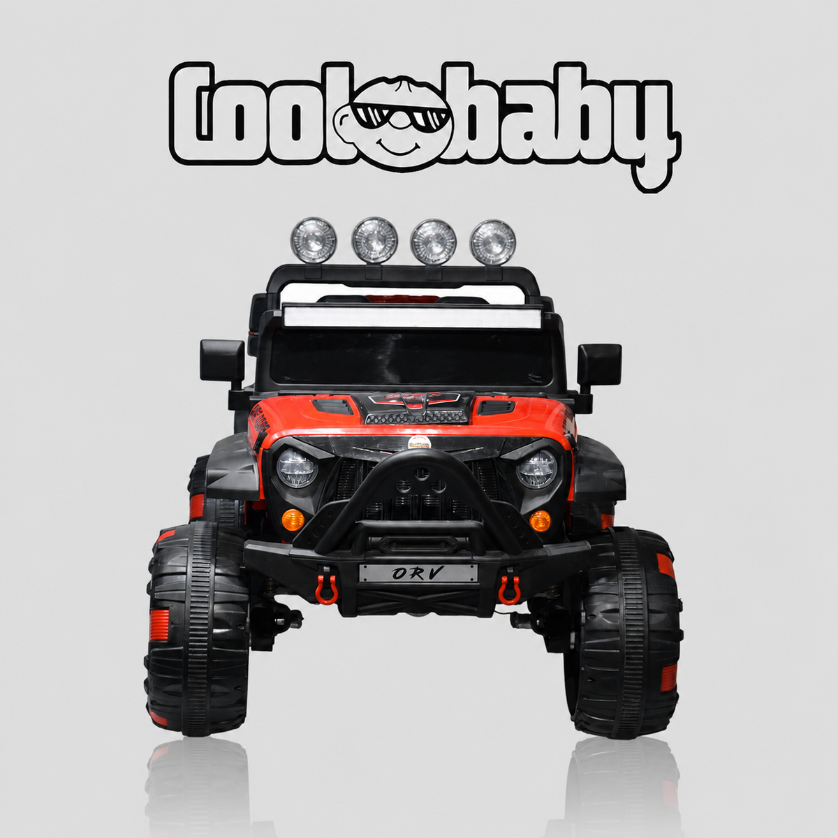 Coolbaby 5004 Defender Off-Road Jeep toy in green with rugged tires and detailed exterior, perfect for outdoor play.