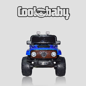 Blue CoolBaby Toys Beast Jeep toy car by coolbaby, designed for kids, featuring durable plastic and realistic off-road details.