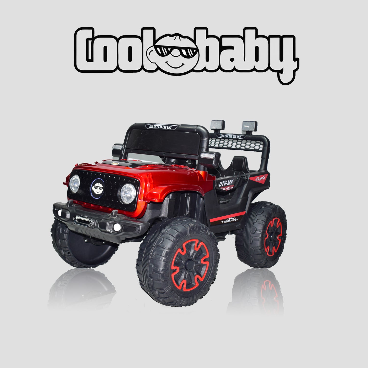 Red Coolbaby Beast 5588 toy car with sleek design, detailed exterior, and realistic features, perfect for children’s play.