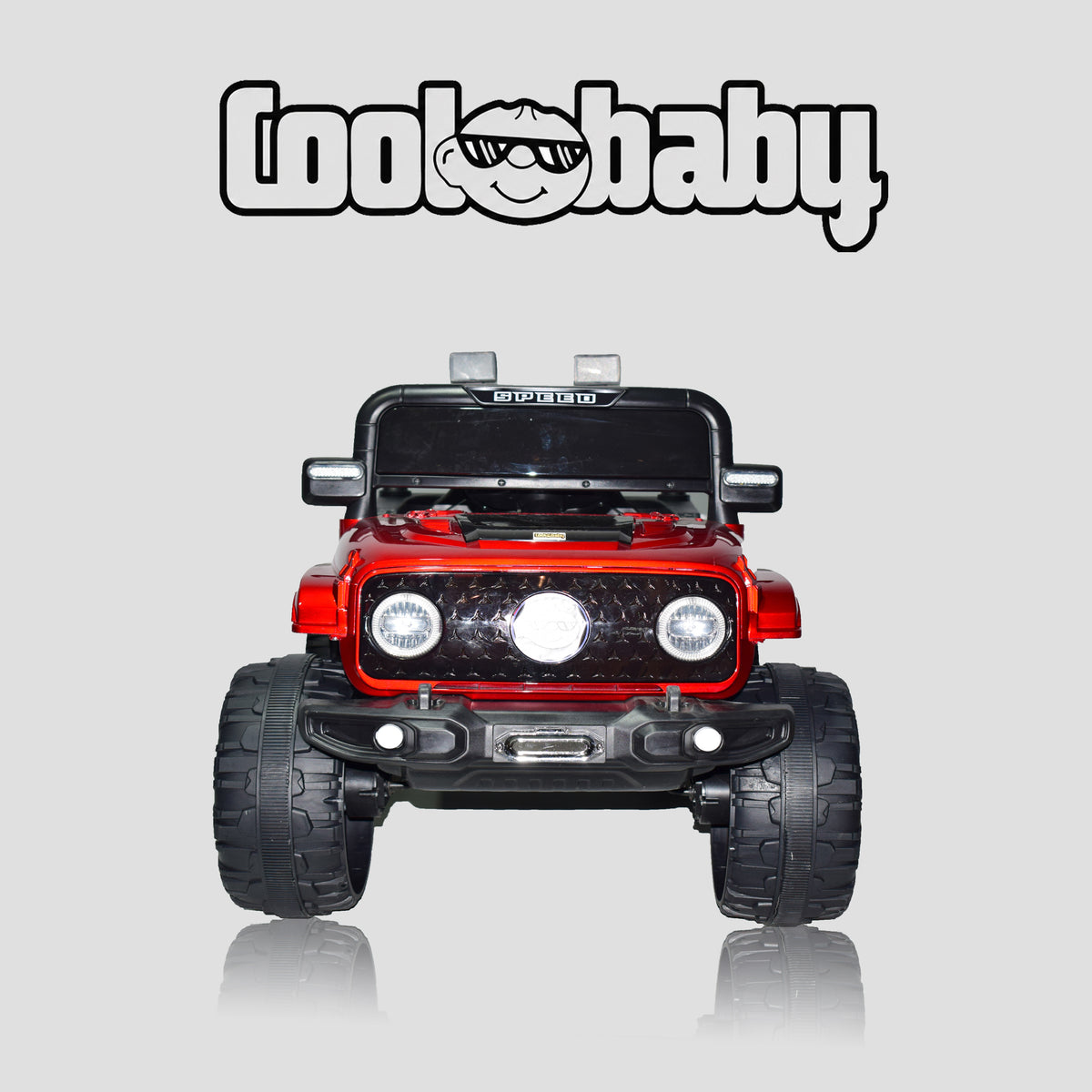 Red Coolbaby Beast 5588 toy car by coolbaby.com, featuring a detailed design and sturdy build for kids' play.