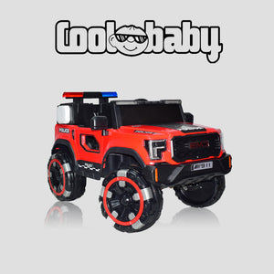 Coolbaby 6177 Police Jeep toy car with detailed police design and sturdy wheels, perfect for kids' play and imaginative adventures.