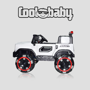 Coolbaby 6177 police jeep toy car in blue with detailed police decals, suitable for kids, made by coolbaby.co.in.