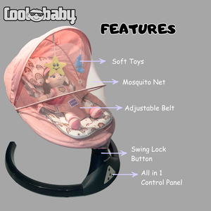 Coolbaby Premium Automatic Electric Baby Swing Cradle