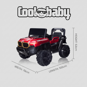 Painted CoolBaby Jeep Rover 6677 toy jeep for kids, featuring vibrant colors and realistic design, perfect for outdoor play.