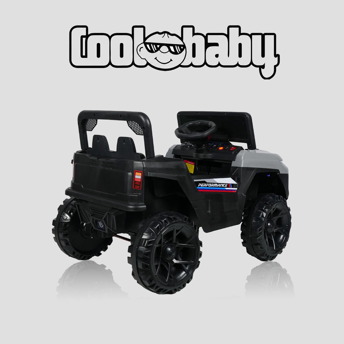 CoolBaby Jeep Rover 6677 toy car for kids, featuring a sturdy design and realistic details in vibrant colors.