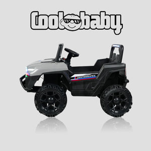 CoolBaby Jeep Rover 6677 toy car in red with black wheels, designed for kids, featuring realistic automotive details.