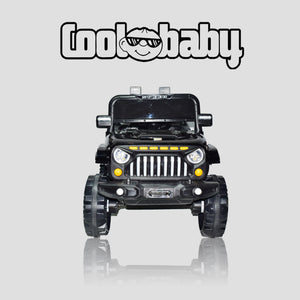 Black CoolBaby Toys Beast Jeep toy car with rugged design and large wheels, suitable for children’s outdoor play.