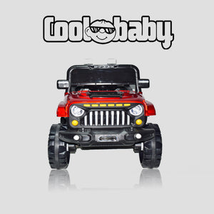 Red CoolBaby Toys Beast Jeep 6699 toy car for kids, featuring rugged design and vibrant color, suitable for outdoor play.