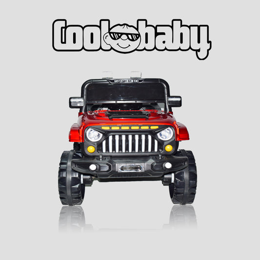 Red CoolBaby Toys Beast Jeep 6699 toy car for kids, featuring rugged design and vibrant color, suitable for outdoor play.