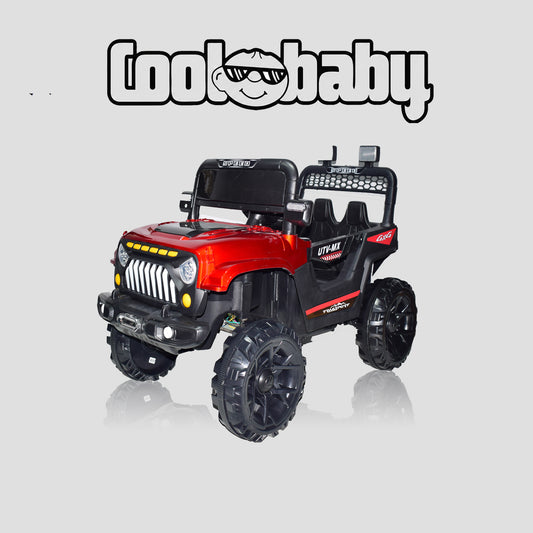 Red CoolBaby Toys Beast Jeep 6699 toy car for kids, featuring a rugged design and colorful details for outdoor play.