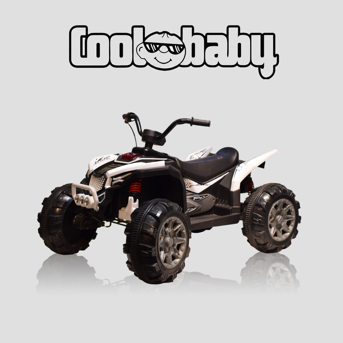Coolbaby ATV-909 toy bike for kids, featuring colorful plastic design and sturdy wheels for outdoor play.