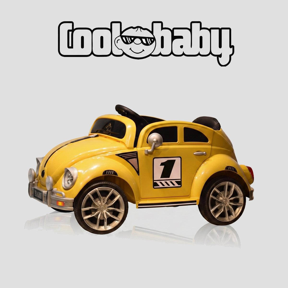 Coolbaby 3001 Beetle toy car by coolbaby.co.in, featuring a colorful plastic body and detailed design for kids' play.