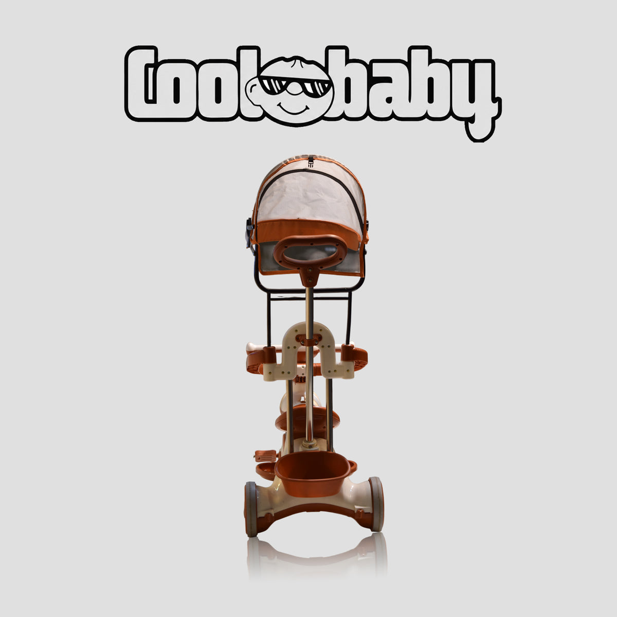 Colorful Coolbaby CB-203 kids toy tricycle with a canopy, sturdy frame, and safety features for young children.