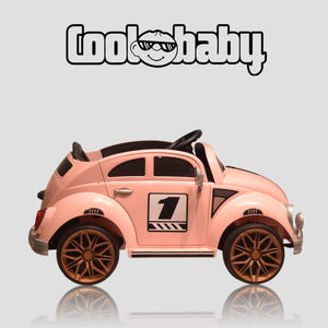 Blue Coolbaby 3001 Beetle toy car with detailed exterior, designed for children, featuring realistic car features.
