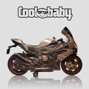 Gray Coolbaby 1199 sports toy bike for kids, featuring a sturdy frame and realistic design for outdoor play.