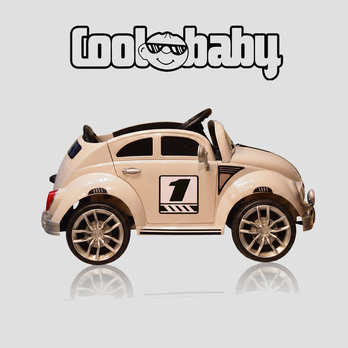 Colorful Coolbaby 3001 Beetle toy car from coolbaby.co.in, featuring a vibrant design and detailed plastic construction.
