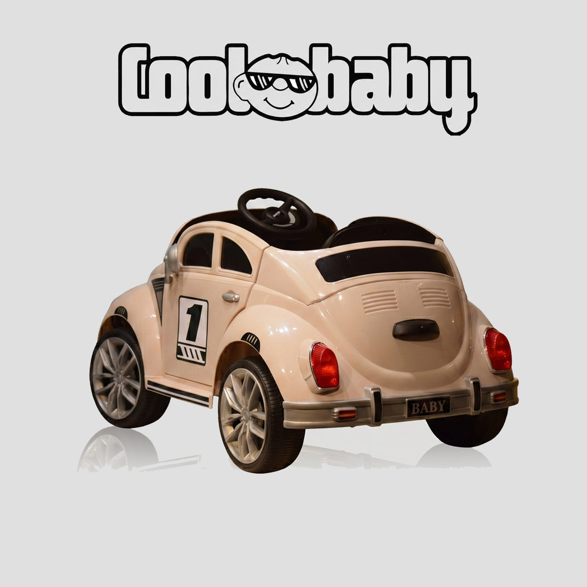 Coolbaby 3001 Beettle Toy Car by coolbaby.co.in, a small colorful plastic car with detailed features and playful design.