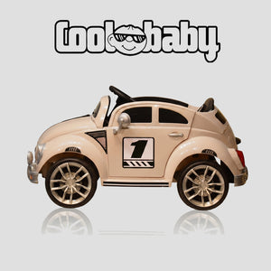 Coolbaby 3001 Beetle toy car by coolbaby.co.in, bright yellow plastic toy vehicle with black wheels and detailed design.