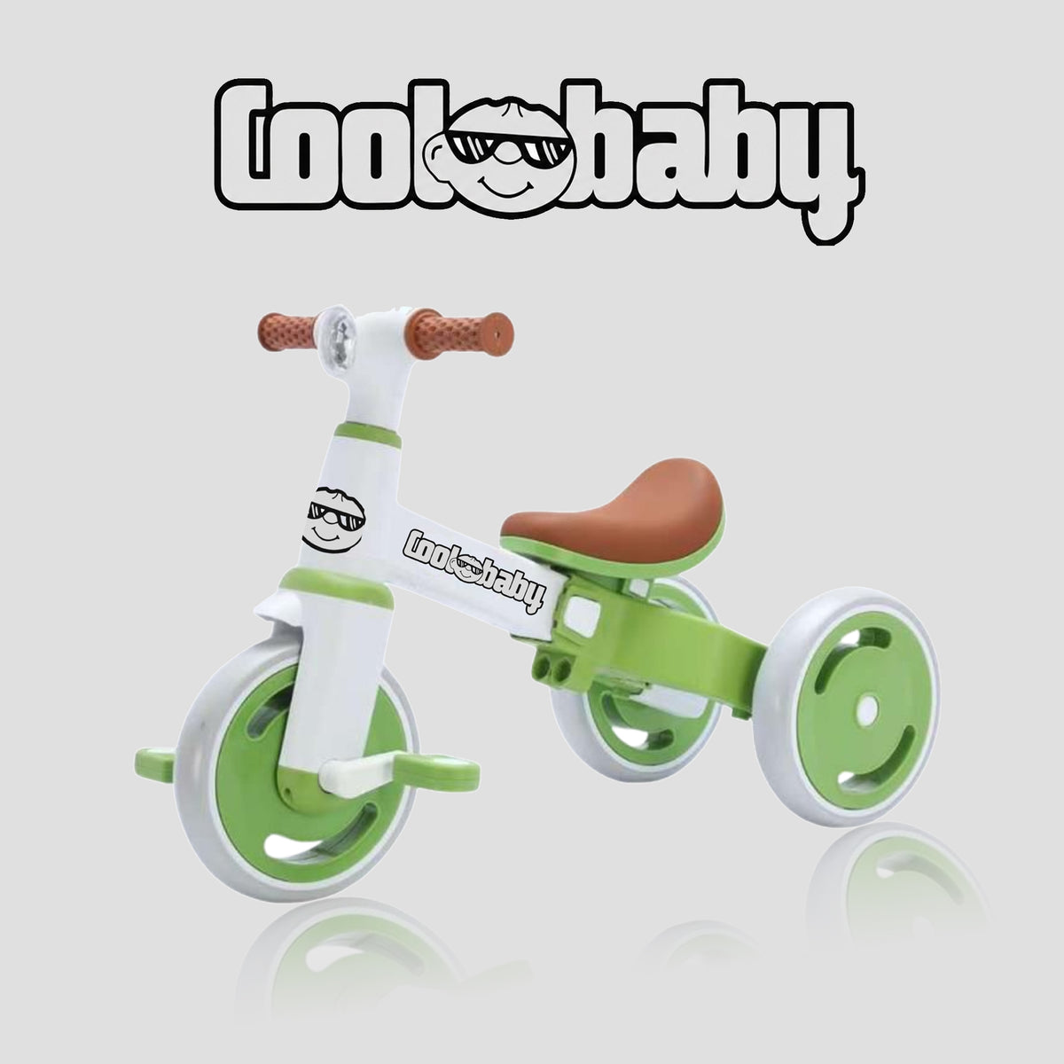 Coolbaby Baby Bike R3 Mini 3-in-1 tricycle toy scooter with colorful design and sturdy frame for young children.