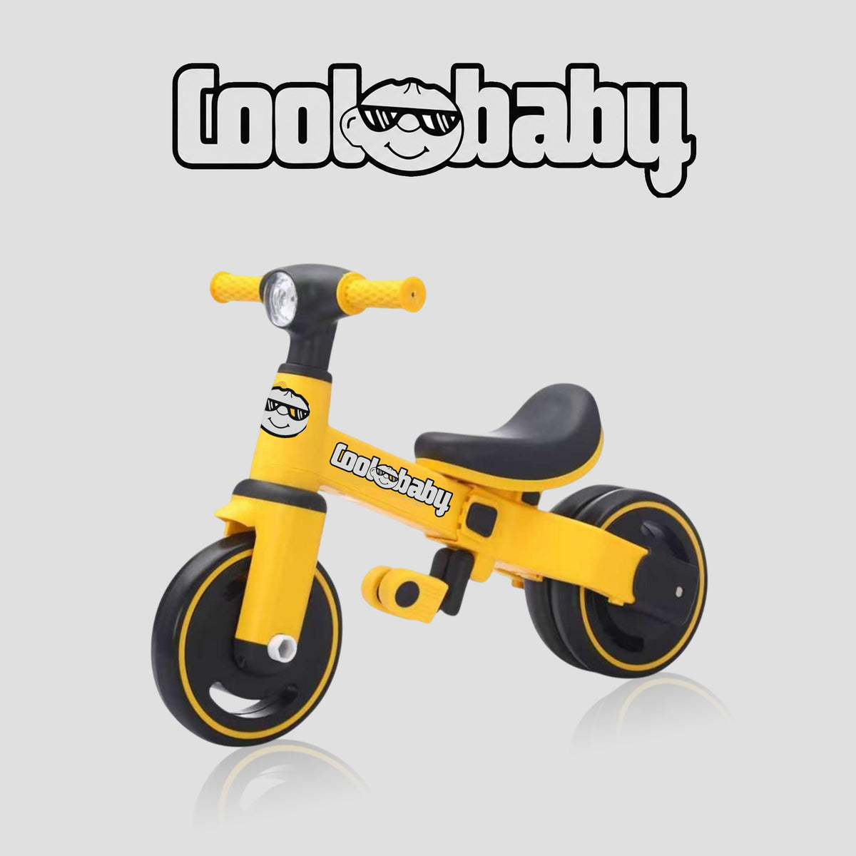 Coolbaby Toys Baby Bike R3 Mini 3-in-1 tricycle with a sturdy frame, adjustable seat, and safety features for young children.