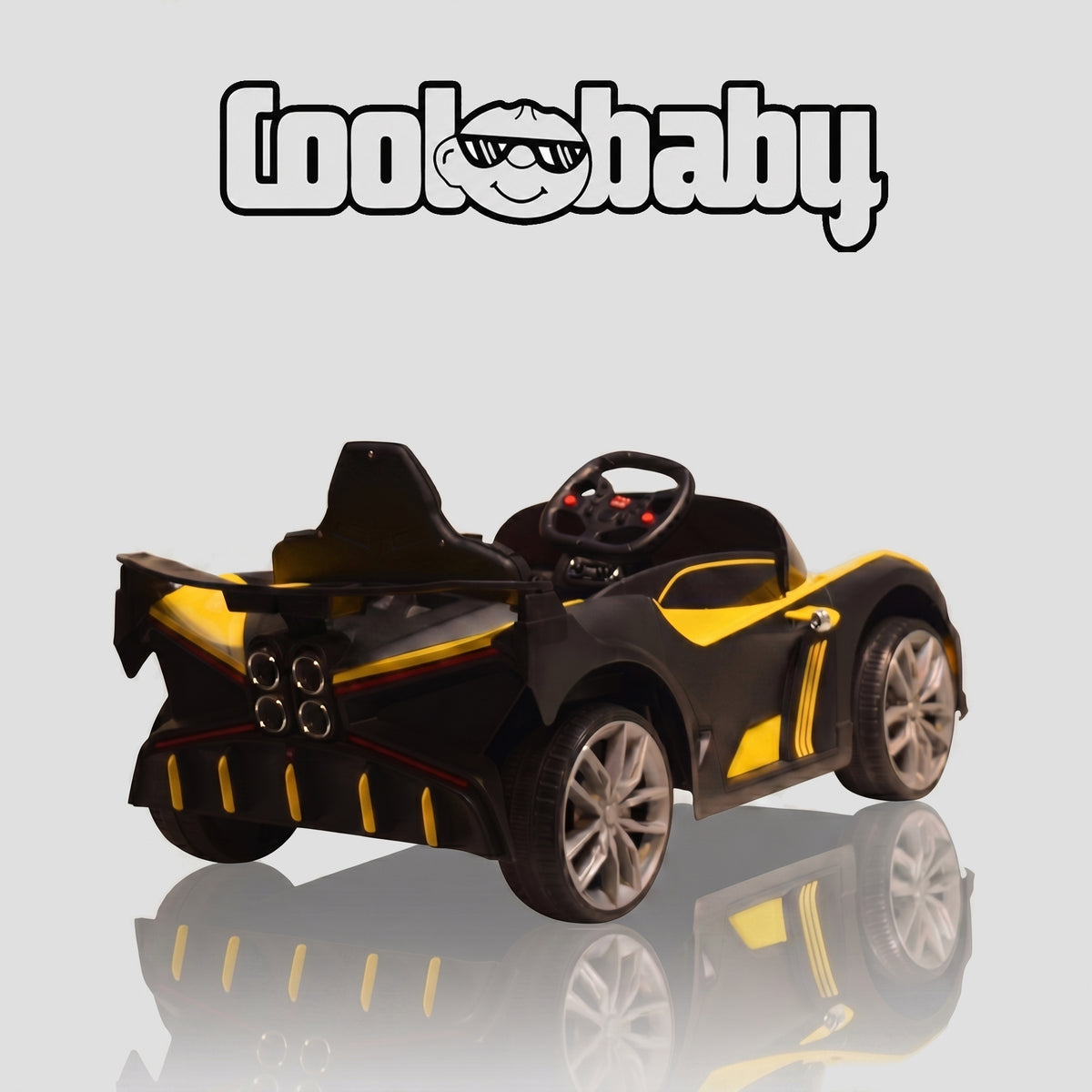 Coolbaby CB-Drift Toy Car from Coolbaby Toys with sleek design and colorful wheels on a plain background.