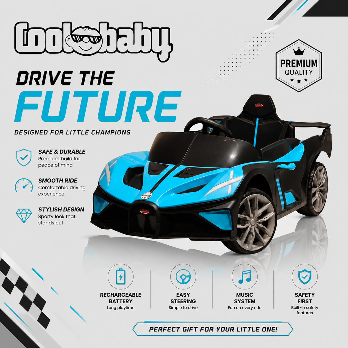 Coolbaby CB-Drift Toy Car from Coolbaby Toys, featuring a sleek design and colorful details for kids' play and drifting fun.