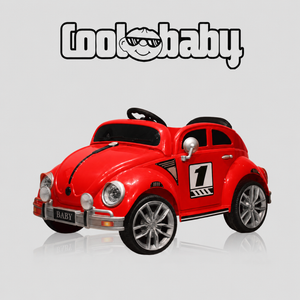 Coolbaby Toys Beetle Car toy, colorful plastic miniature vehicle with realistic details for kids' play.