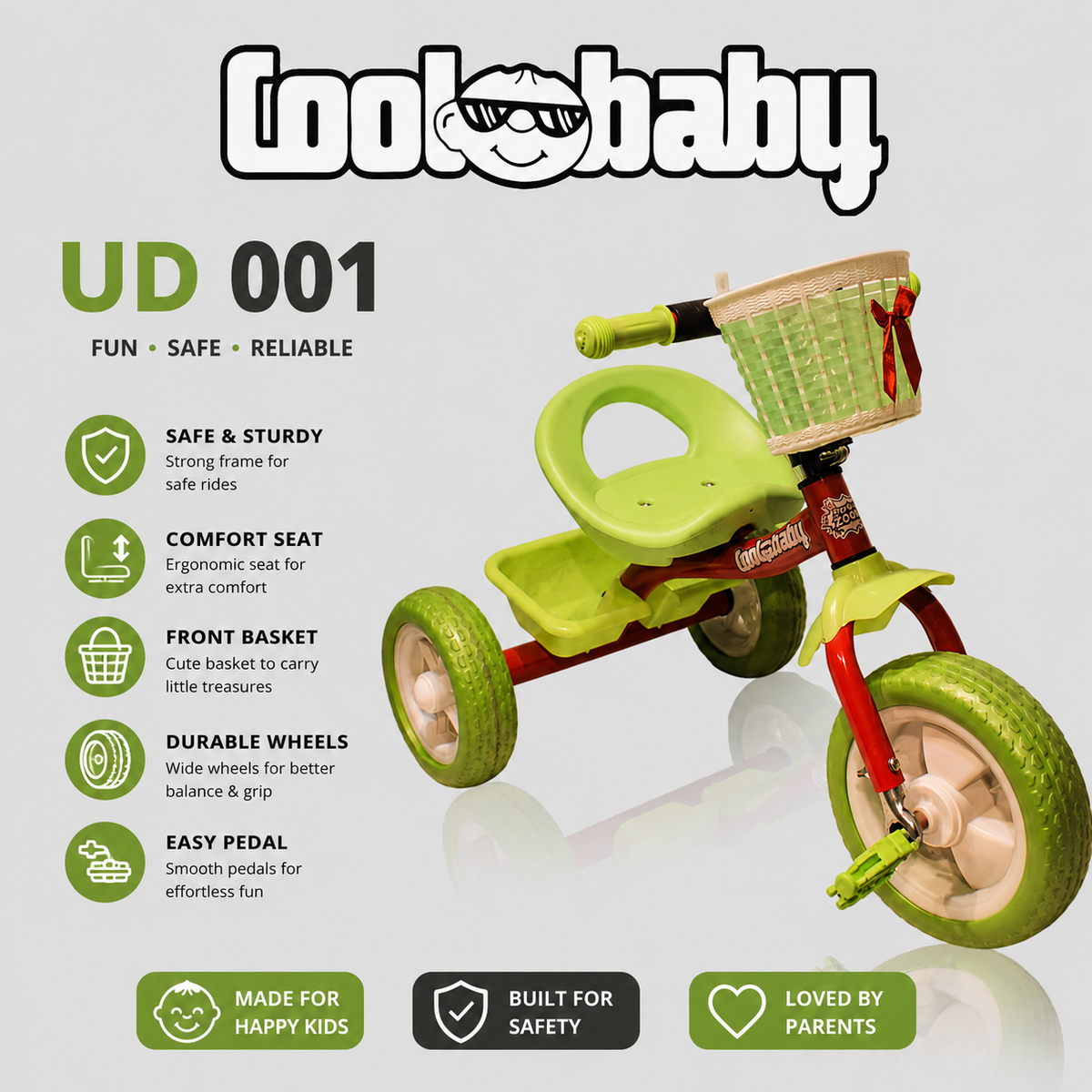 3 Wheel Cycle for Toddlers & Kids (UD001)