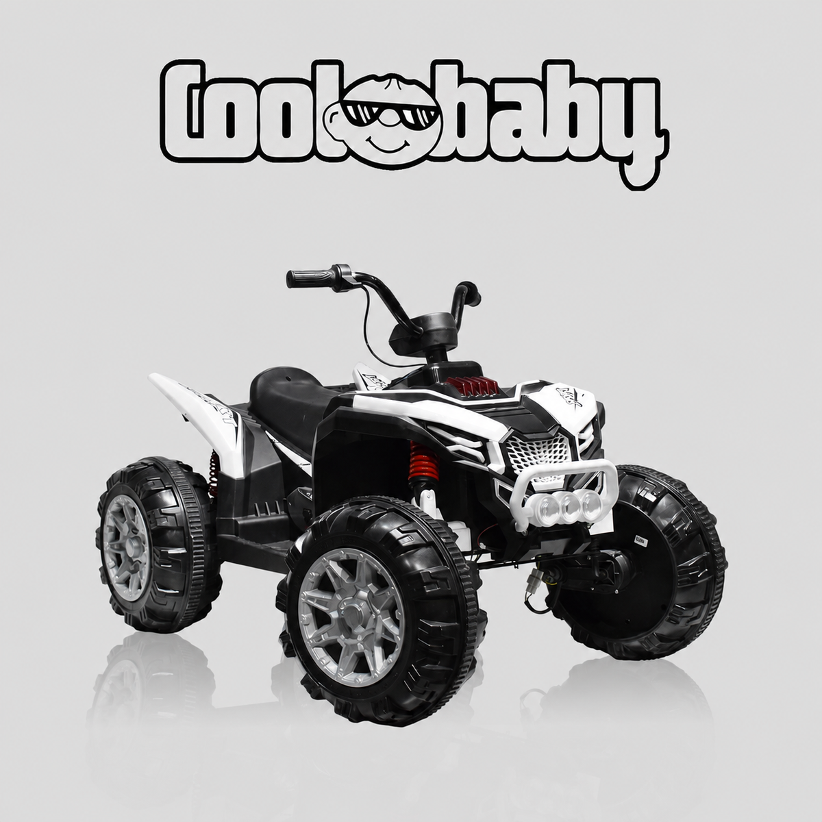 Coolbaby ATV-909 toy bike, small electric UTV with colorful design and realistic features, suitable for children.