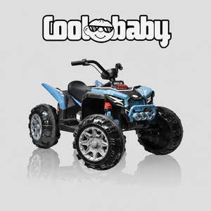 Toy Coolbaby ATV-909 bike with handlebars and wheels, designed for children, in vibrant colors for outdoor play.