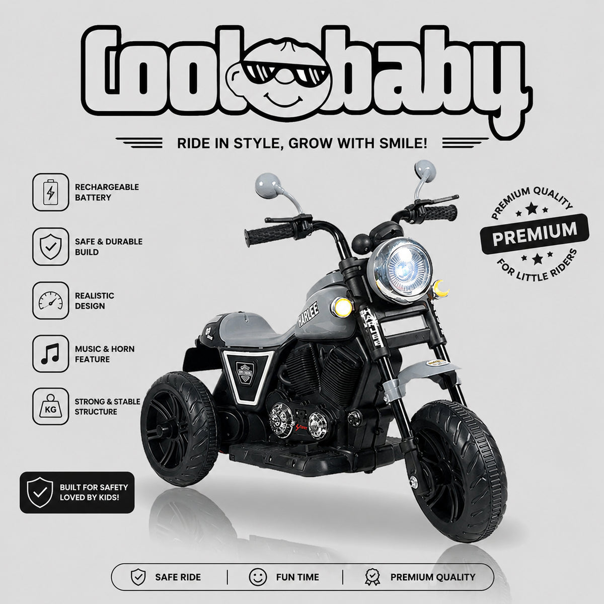 Coolbaby Indian Mini Bike toy bike with colorful design, suitable for children, displayed on a plain background.