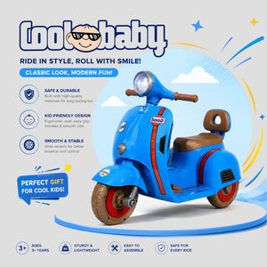 Coolbaby Mini Toy Scooter in vibrant colors, designed for children, with a sturdy plastic build and easy-to-ride features.