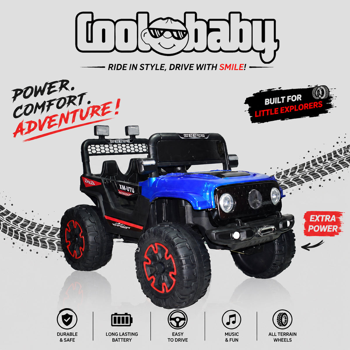 CoolBaby Toys Beast Jeep 6699 toy car featuring a rugged design and colorful details, perfect for young kids' playtime.