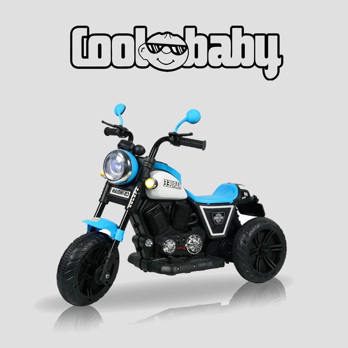 Coolbaby Indian Mini Bike toy, colorful plastic ride-on bike for children, featuring realistic design and sturdy build.