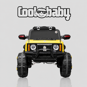 Coolbaby 2388 toy Jeep in red with black wheels, detailed exterior, suitable for kids, from coolbaby.co.in.