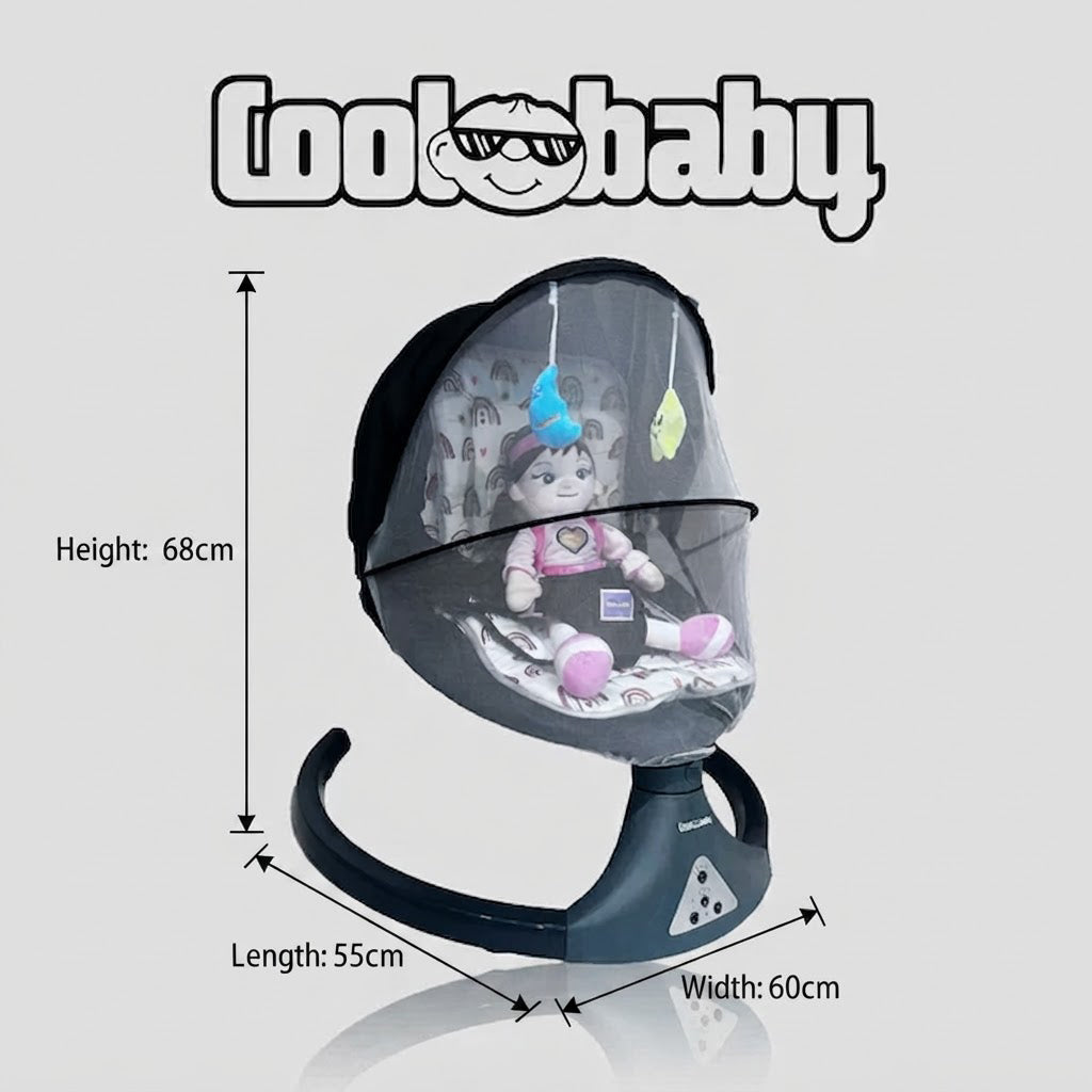 Coolbaby Premium Automatic Electric Baby Swing Cradle
