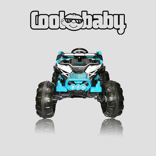 Blue CoolBaby UTV 903 toy car for kids, featuring realistic design and sturdy construction, perfect for outdoor play.