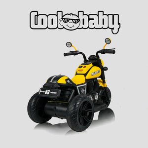 Yellow Coolbaby Indian Mini Bike toy bike for children, featuring colorful design and sturdy construction for easy riding.